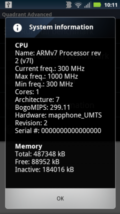 Ӳ:Android2.3.2+1GHz+512MB RAM
