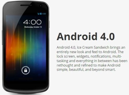 谷歌发布Android 4.0系统 支持人脸识别