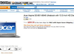 宏碁Ultrabook Aspire S3-951售899美元