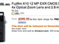 富士X10上市日期已定 11月7亚马逊出货