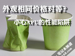 外观相同价格对等？小心APU的性能陷阱