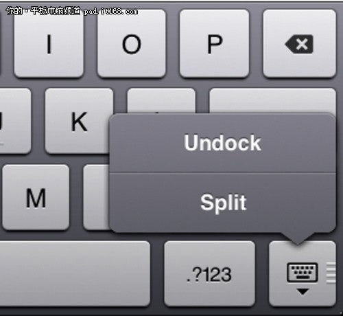 iPad 2新多点触控手势与分离虚拟键盘