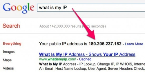 不知道自己的 IP 地址？直接问 Google