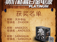 免费送白金电源 振华顶楼猜价完满结束