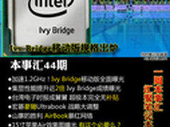 Ivy Bridge移动版规格出炉 本事汇44期