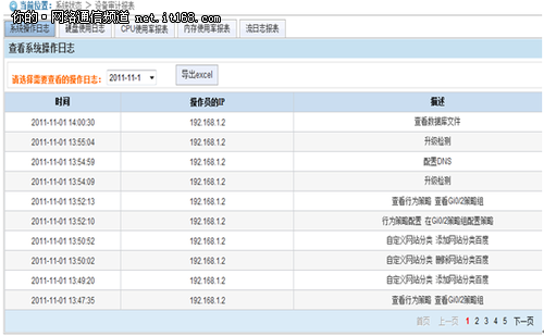 锐捷EG路由报表功能