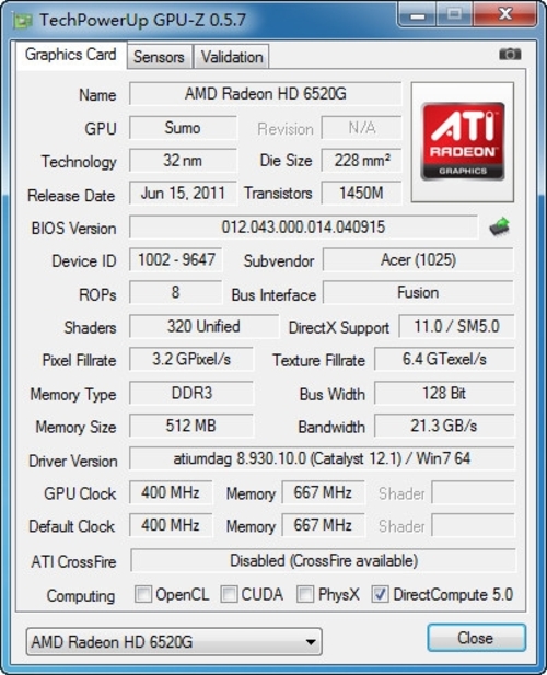 GPU-Z更新0.5.7版 初步支持HD 7000系列