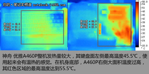 电池续航时间略短 机身底部温度过高