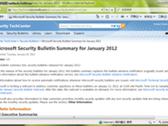 微软2012年首批安全补丁 修复多个漏洞
