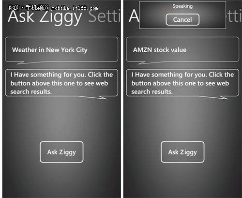 WP7也有Siri?语音软件Ziggy上架WP7市场