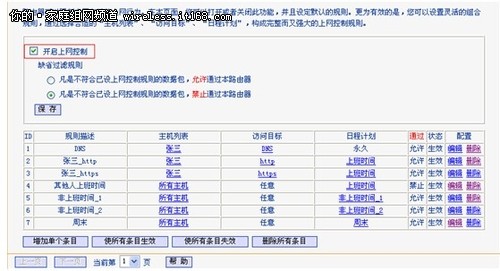 无线路由器设置  上网控制及家长控制