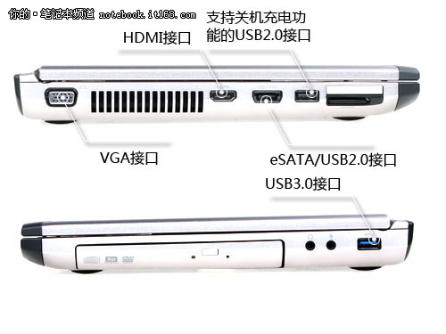 金属机身顶盖 接口配置丰富