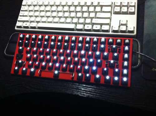 led背光noppoo mini84机械键盘装嵌实录-