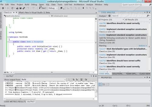 Visual Studio 11静态代码分析功能评测