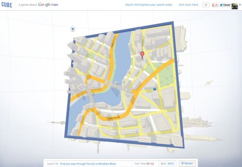 Google新Chrome实验产品3D在线游戏Cube