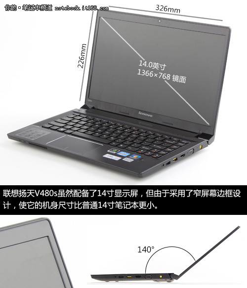 扬天V480s接口与尺寸测量