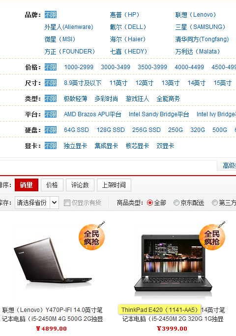 平民天王 ThinkPad E420拿销量说话