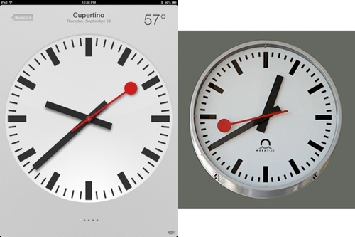 iPad时钟抄袭？瑞士联邦铁路与苹果谈判
