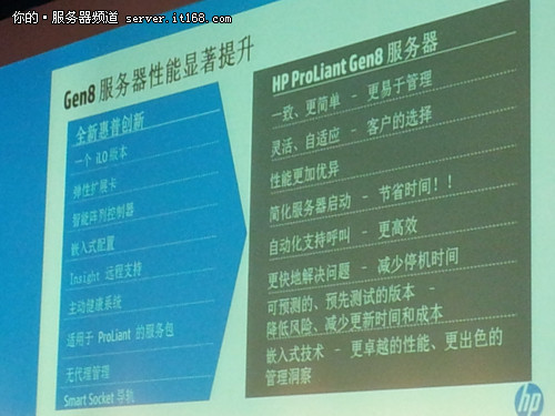 惠普高层：ProLiant Gen8完成全面布局