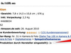 已停产？ 佳能60D被亚马逊列为停产产品