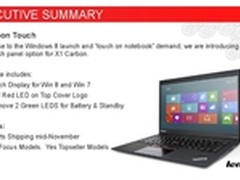 迎接Win8 联想欲推触控版ThinkPad X1C