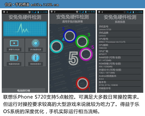 联想乐Phone S720性能解析