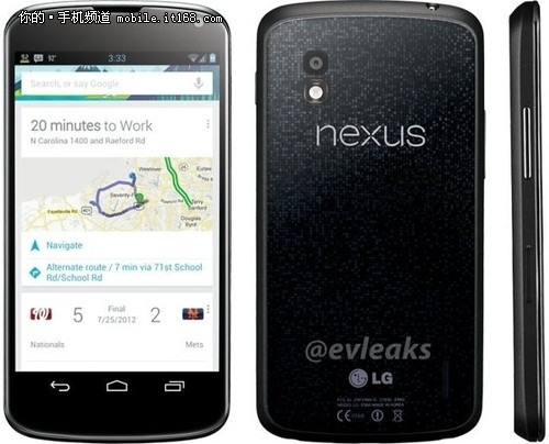 四核+安卓4.2 LG Nexus4真机效果图曝光