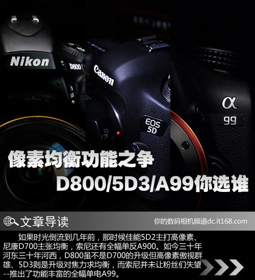 D800、5D3、A99参数对比