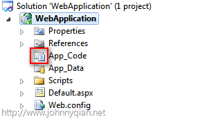 使用App_Code文件夹的异常（一）