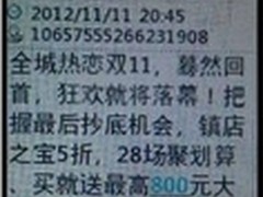 双十一短信轰炸 你的手机沦陷了吗?