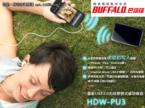 巴法络HDW-PU3无线移动硬盘外观赏析