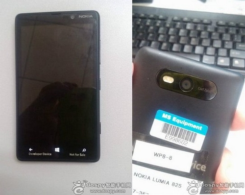 820升级版 诺基亚Lumia825真机谍照曝光