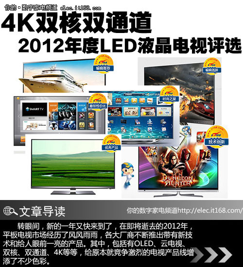 4K双核双通道 2012年度LED液晶电视评选