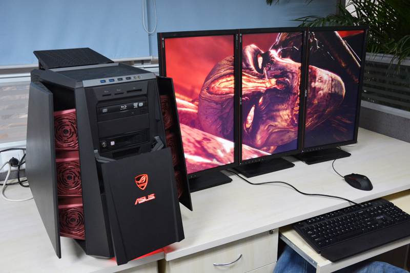 【图】变形!华硕CG8890顶级三屏游戏主机体