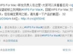 一饱眼福 WPS for Mac版最新截图曝光