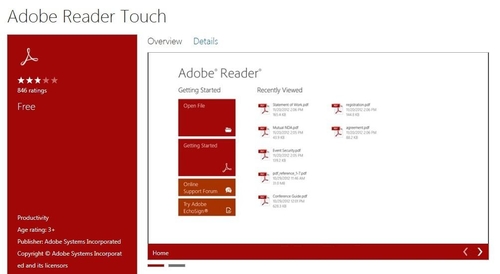 Win8和RT触摸版本Adobe Reader正式发布-IT1