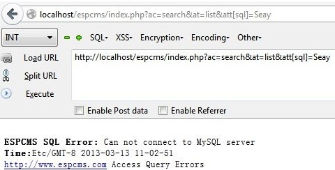 安全宝提示：易思ESPCMS曝SQL注入漏洞