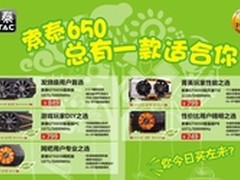 总有一款适合你 索泰650全系列显卡巡礼