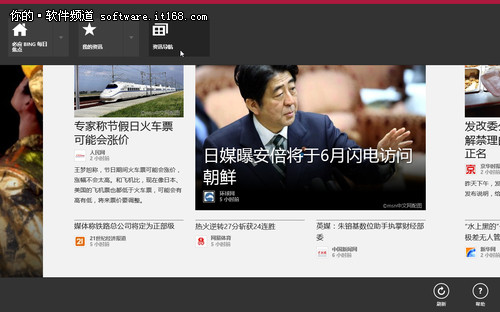 大图看新闻 Win8系统应用体验之资讯