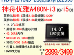 2999致青春 神舟电脑IVB独显本A480N