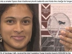 美国女生发明超级充电器 20秒充满手机