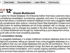 Oracle 12c发布 多租户选件引人瞩目