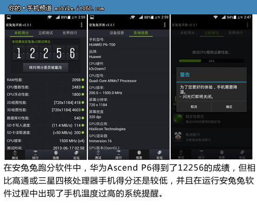 华为Ascend P6跑分篇