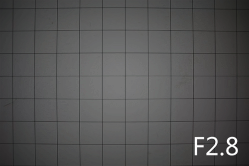 各档光圈下的暗角情况