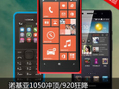 诺基亚1050冲顶/920狂降 京东周销TOP10