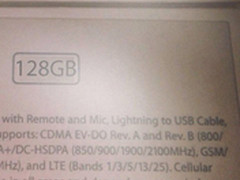 包装盒曝光 iPhone5S证实确有128GB版本