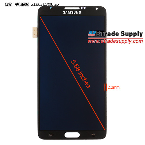 2.2mm窄边框 三星Note3面板曝光