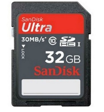 SanDisk 32GB Ultra高速SD卡特价119元