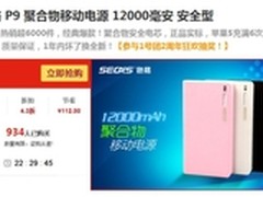 团购价格给力 色格P9移动电源仅售86元