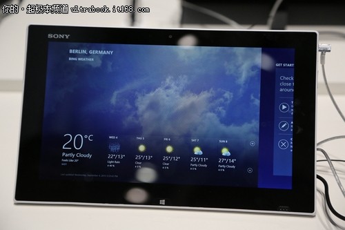 全球最薄平板式电脑 VAIO Tap11亮相IFA